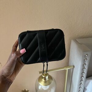 YSL Black Quilted Leather Beauty Vanity Case